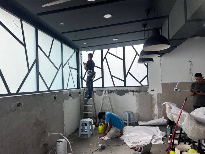 FROSTED (246) - Frosted Window Film Kuala Lumpur GREAT EXPERT ON THE BEST FROSTED KITCHEN SETAPAK