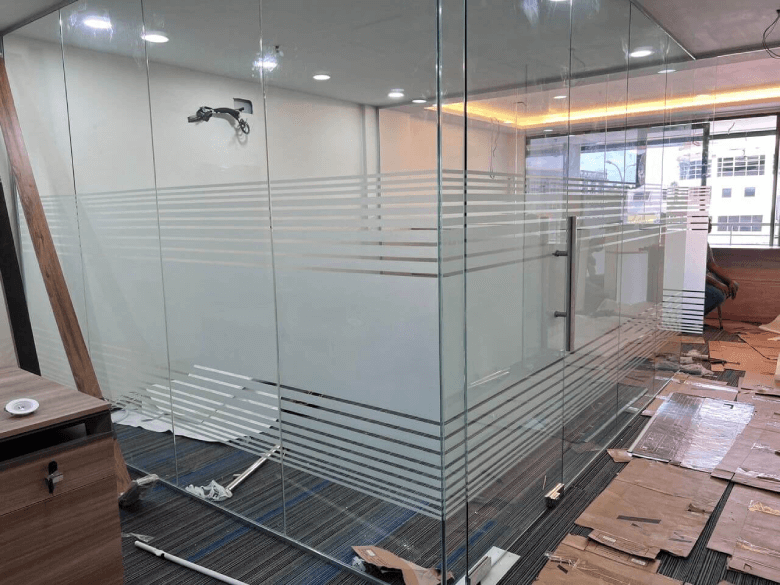 FROSTED LINE DESIGN (2) - Frosted Window Film Kuala Lumpur THE BEST QUALITY FROSTED GLASS LINE DESIGN TAMAN MELATI