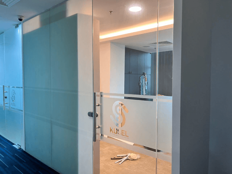 FROSTED LOGO (19) - Frosted Window Film Kuala Lumpur GREAT DEAL THE BEST FROSTED GLASS LOGO STICKER PUDU