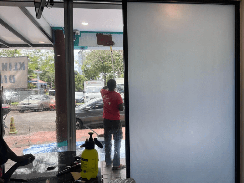 THE BEST FROSTED GLASS STICKER DANAU KOTA