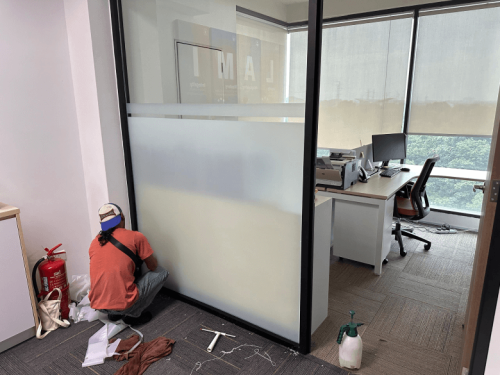 FROSTED GLASS WINDOW FILM STICKER WANGSA MAJU