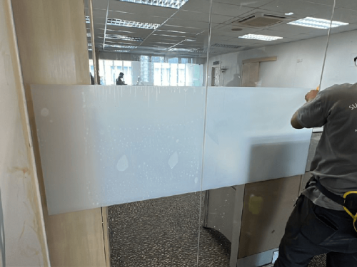 FROSTED GLASS WINDOW FILM STICKER TAMAN MALURI