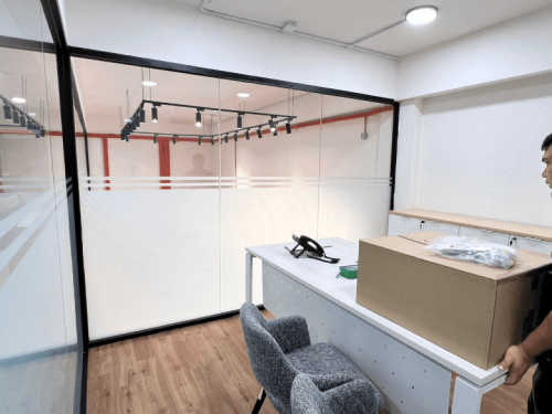 FROSTED GLASS WINDOW FILM STICKER DESA PANDAN