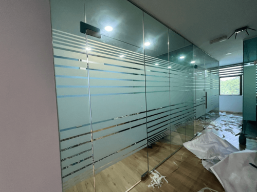 FROSTED GLASS WINDOW FILM STICKER TAMAN MALURI