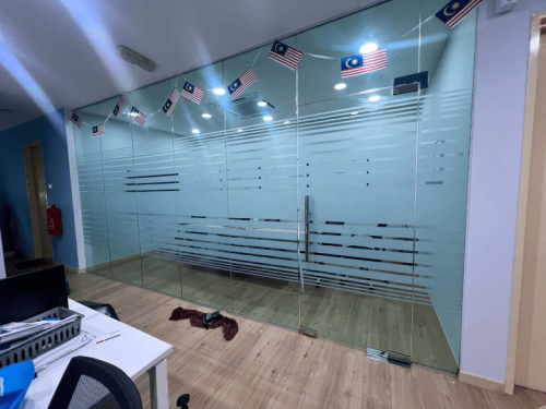 FROSTED GLASS WINDOW FILM STICKER TAMAN MALURI