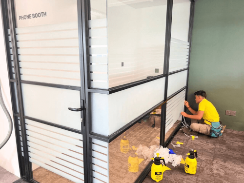 FROSTED GLASS WINDOW FILM STICKER SEGAMBUT